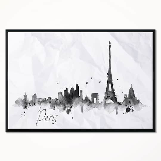 Designart - Paris with Eiffel Silhouette